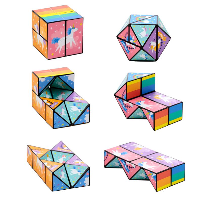 Afbeelding laden in galerijviewer, Unicorn magic puzzel kubus speelgoed