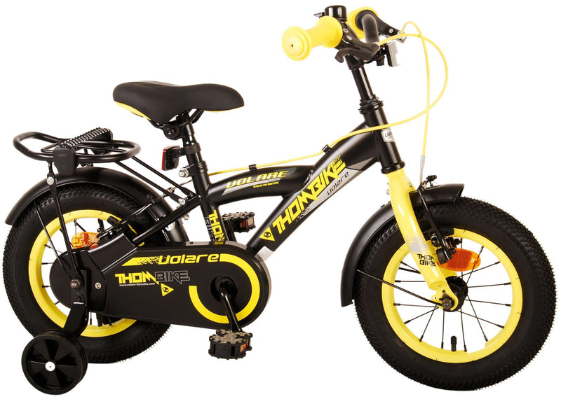 Load image into Gallery viewer, Volare Thombike Kinderfiets - Jongens - 12 inch - Zwart Geel - Twee Handremmen