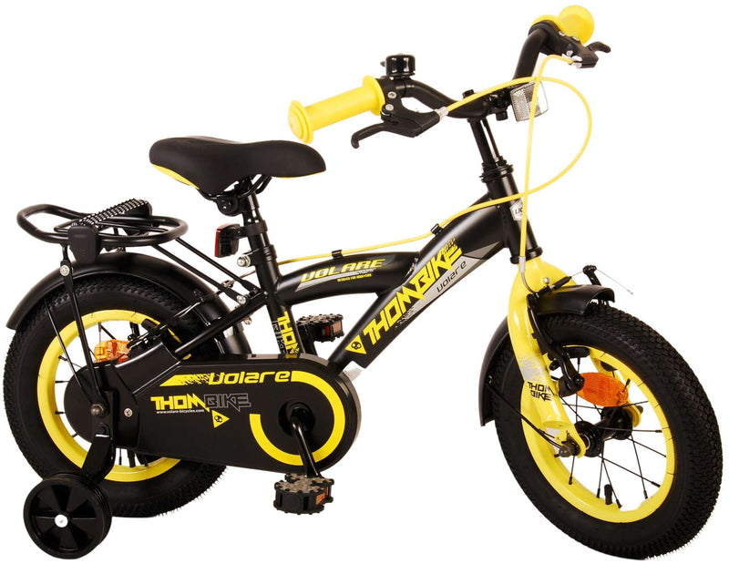 Load image into Gallery viewer, Volare Thombike Kinderfiets - Jongens - 12 inch - Zwart Geel - Twee Handremmen