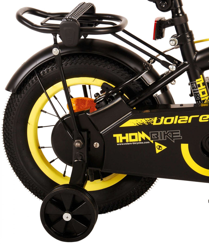 Load image into Gallery viewer, Volare Thombike Kinderfiets - Jongens - 12 inch - Zwart Geel - Twee Handremmen