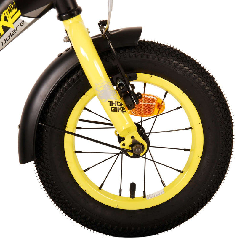 Load image into Gallery viewer, Volare Thombike Kinderfiets - Jongens - 12 inch - Zwart Geel - Twee Handremmen