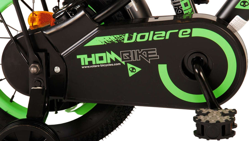 Load image into Gallery viewer, Volare Thombike Kinderfiets Jongens 12 inch Zwart Groen Twee Handremmen