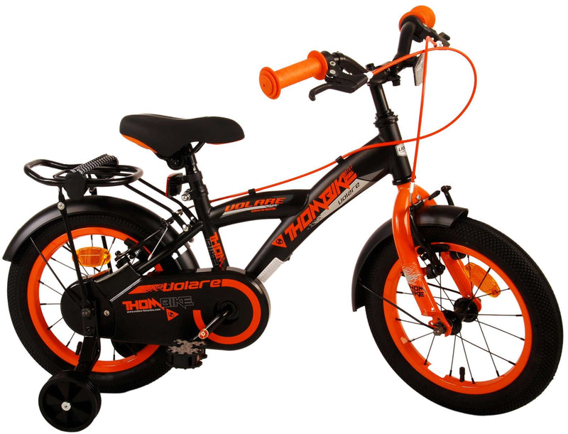 Load image into Gallery viewer, Volare Thombike Kinderfiets Jongens 14 inch Zwart Oranje Twee Handremmen