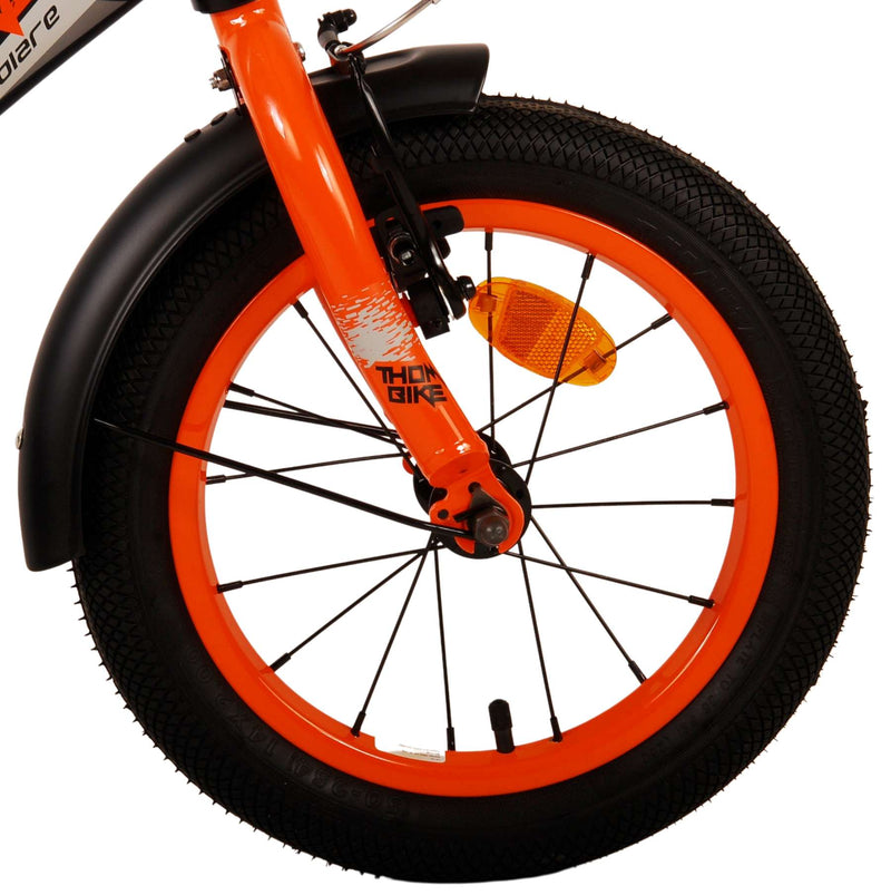 Load image into Gallery viewer, Volare Thombike Kinderfiets - Jongens - 14 inch - Zwart Oranje