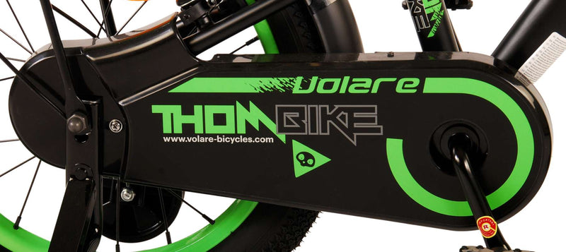 Load image into Gallery viewer, Volare Thombike Kinderfiets - Jongens - 16 inch - Zwart Groen - Twee Handremmen