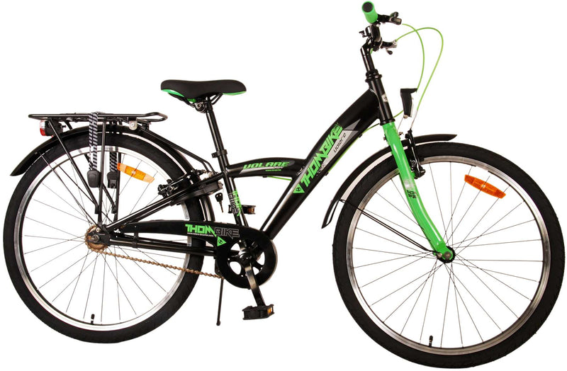 Load image into Gallery viewer, Volare Thombike Kinderfiets - Jongens - 24 inch - Zwart Groen - Twee handremmen