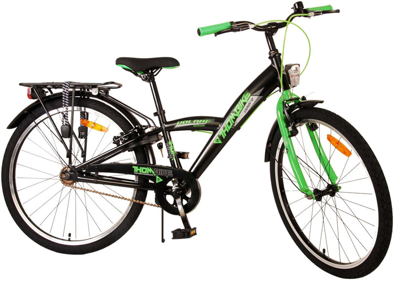 Load image into Gallery viewer, Volare Thombike Kinderfiets - Jongens - 24 inch - Zwart Groen - Twee handremmen