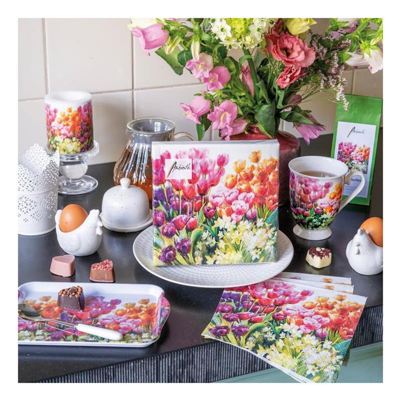 Load image into Gallery viewer, Ambiente servet 25cm tulips 20 stuks