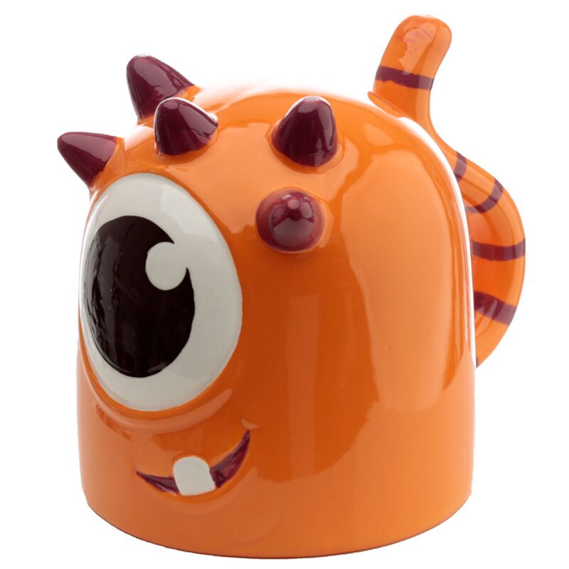 Load image into Gallery viewer, Monstarz oranje monster ondersteboven keramiek mok