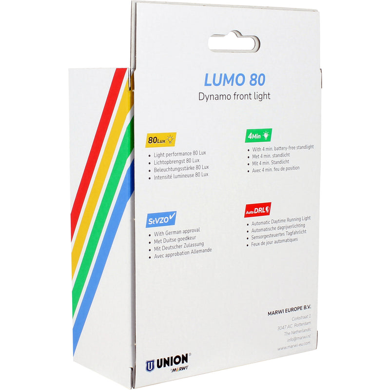 Load image into Gallery viewer, Union naafdynamo koplamp 80 lux auto lumo 80 standlicht+dag