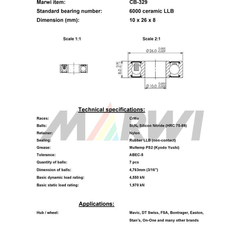 Load image into Gallery viewer, Union kogellager ball bearing cb-329 10x26x8