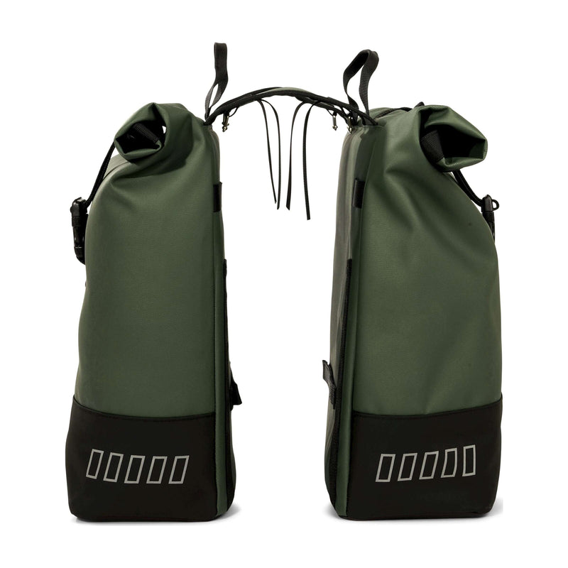 Load image into Gallery viewer, UrbanProof Urbanproof rolltop dubbele fietstas 38 liter groen