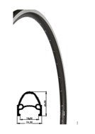 Load image into Gallery viewer, Velg 28 inch 622 primax e srx zwart 36 geslepen zijkant