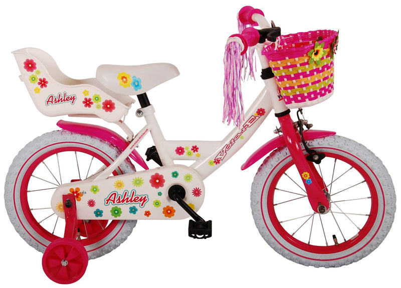 Load image into Gallery viewer, Volare Ashley Kinderfiets - Meisjes - 14 inch - Wit - 95% afgemonteerd