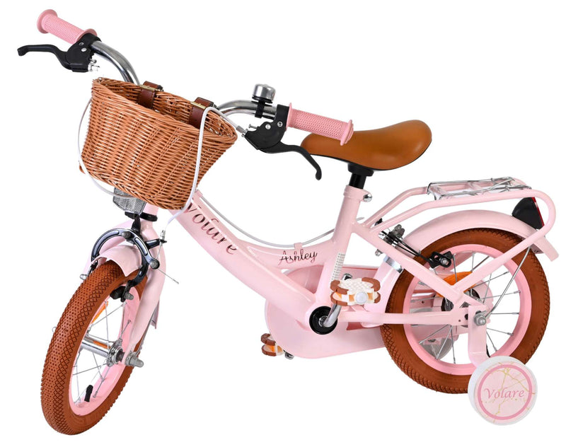 Afbeelding laden in galerijviewer, Volare ashley kinderfiets - meisjes - 12 inch - roze - twee handremmen