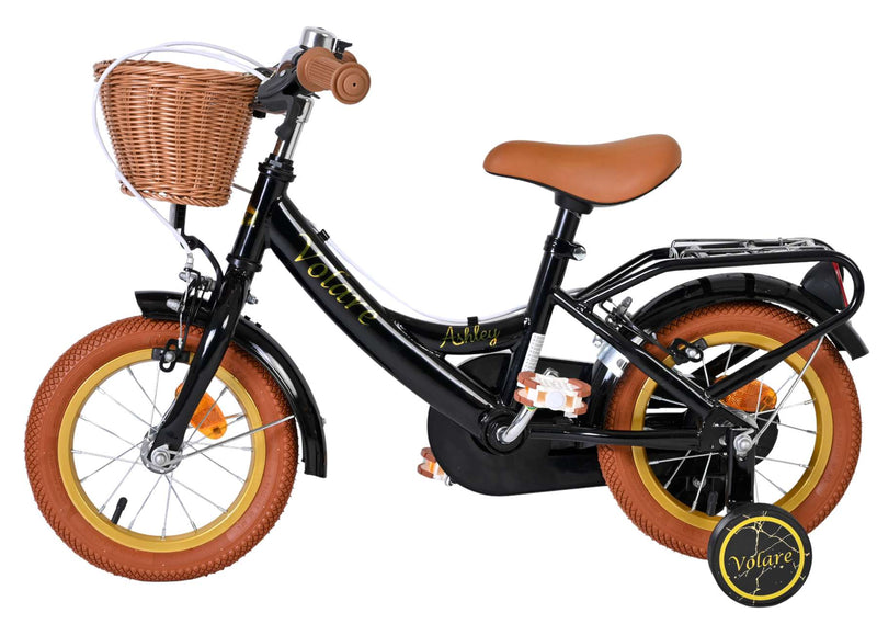 Afbeelding laden in galerijviewer, Volare ashley kinderfiets - meisjes - 12 inch - zwart - twee handremmen