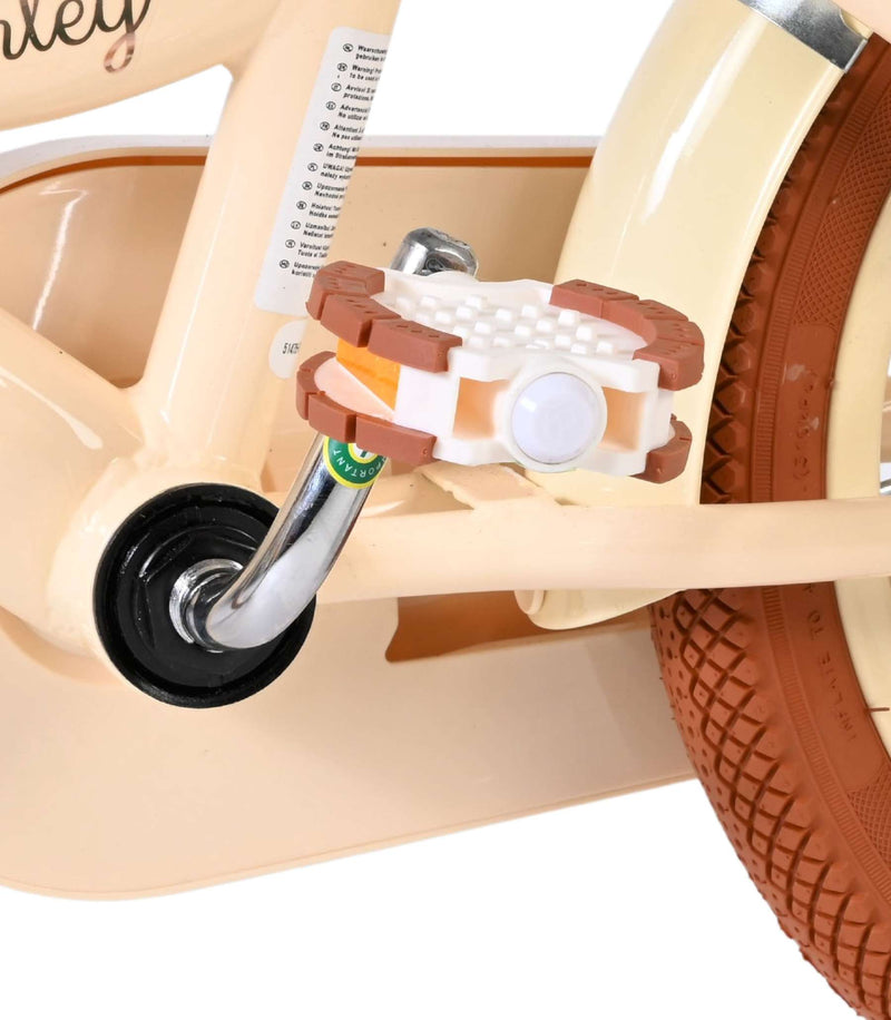 Afbeelding laden in galerijviewer, Volare ashley kinderfiets - meisjes - 14 inch - creme - twee handremmen