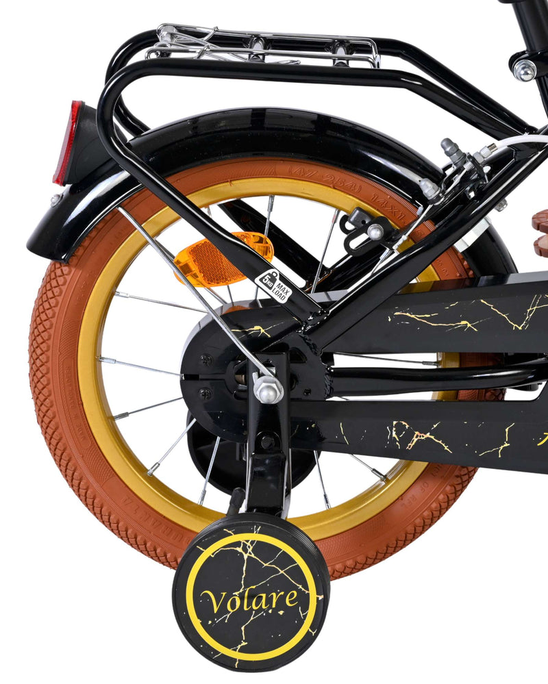 Afbeelding laden in galerijviewer, Volare ashley kinderfiets - meisjes - 14 inch - zwart - twee handremmen