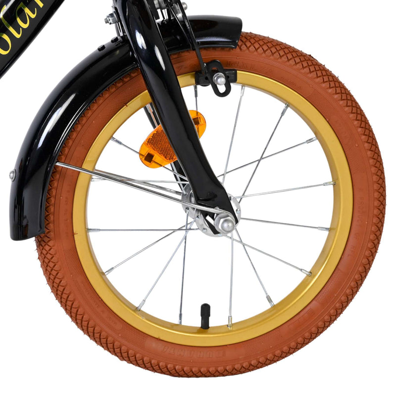 Afbeelding laden in galerijviewer, Volare ashley kinderfiets - meisjes - 14 inch - zwart - twee handremmen