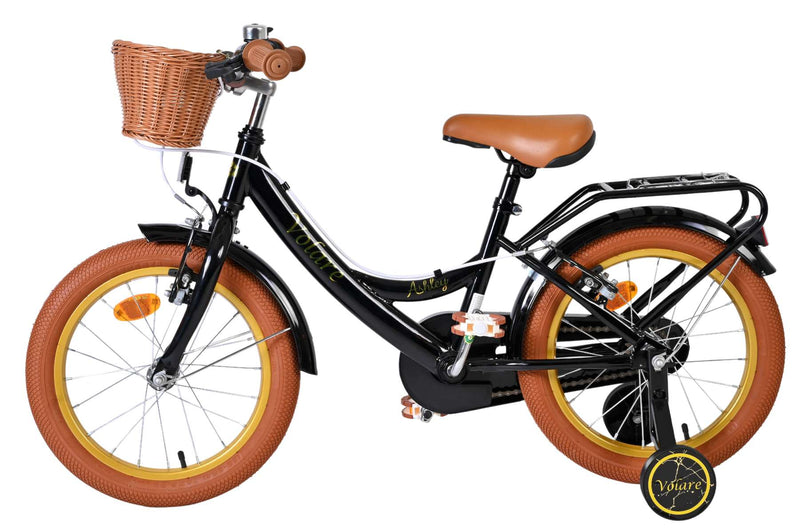 Afbeelding laden in galerijviewer, Volare ashley kinderfiets - meisjes - 16 inch - zwart - twee handremmen