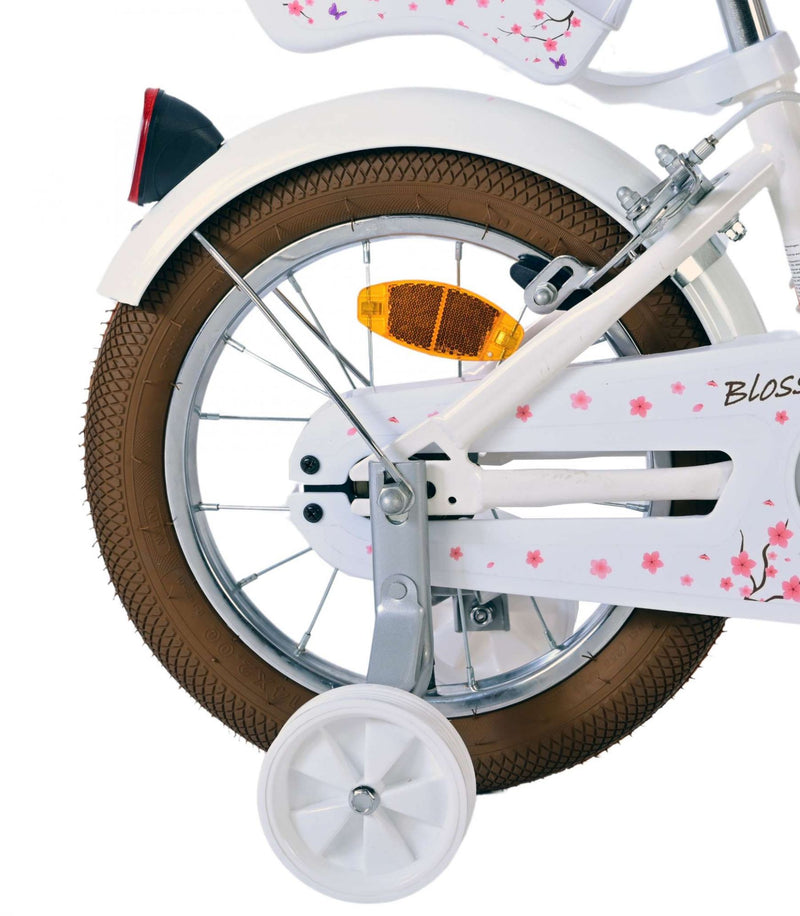 Load image into Gallery viewer, Volare Blossom Kinderfiets Meisjes 14 inch Wit Twee Handremmen