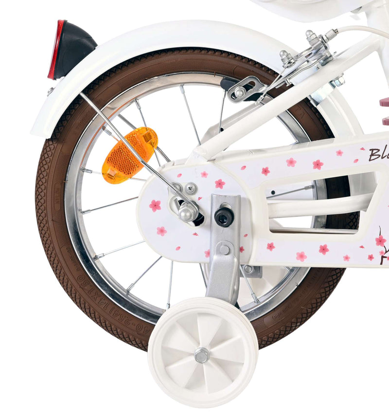 Load image into Gallery viewer, Volare blossom kinderfiets - meisjes - 14 inch - wit - twee handremmen