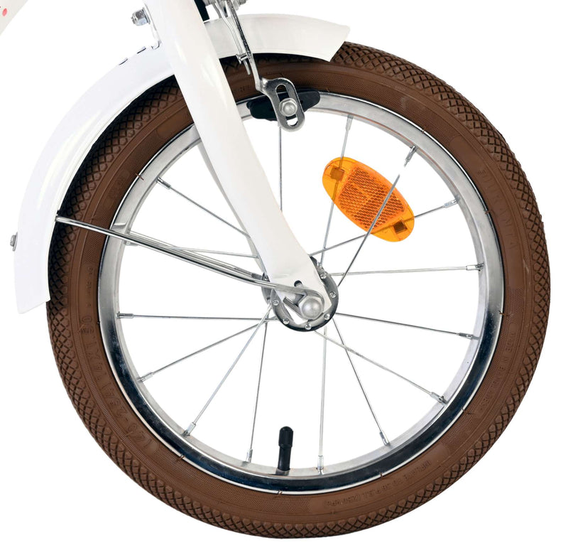 Afbeelding laden in galerijviewer, Volare blossom kinderfiets - meisjes - 14 inch - wit - twee handremmen