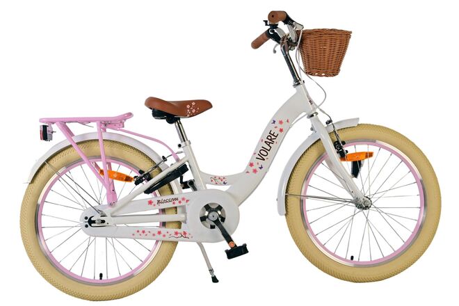 Load image into Gallery viewer, Volare blossom kinderfiets - meisjes - 20 inch - wit - twee handremmen