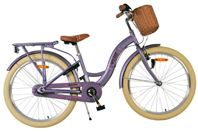 Afbeelding laden in galerijviewer, Volare blossom kinderfiets - meisjes - 24 inch - paars - 3 versnellingen