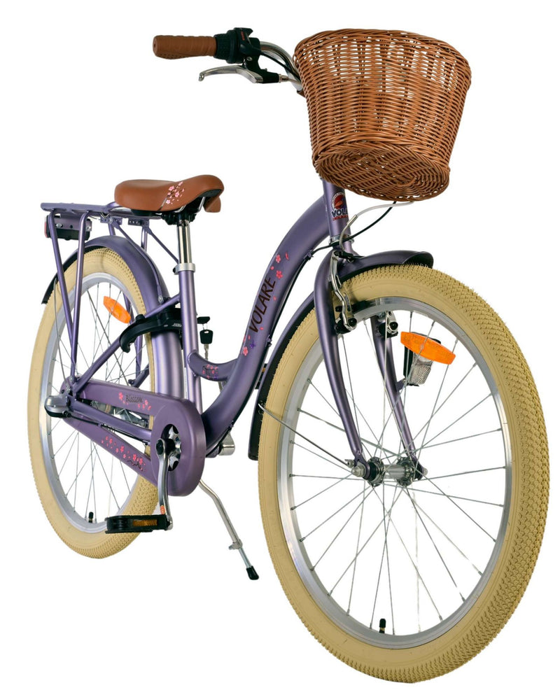 Afbeelding laden in galerijviewer, Volare blossom kinderfiets - meisjes - 24 inch - paars - 3 versnellingen