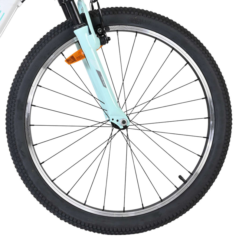 Afbeelding laden in galerijviewer, Volare boost kinderfiets - 24 inch - wit mintgroen - 21 speed