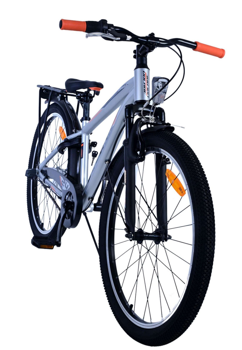 Load image into Gallery viewer, Volare Cross Kinderfiets Jongens 24 inch Zilver 3 versnellingen