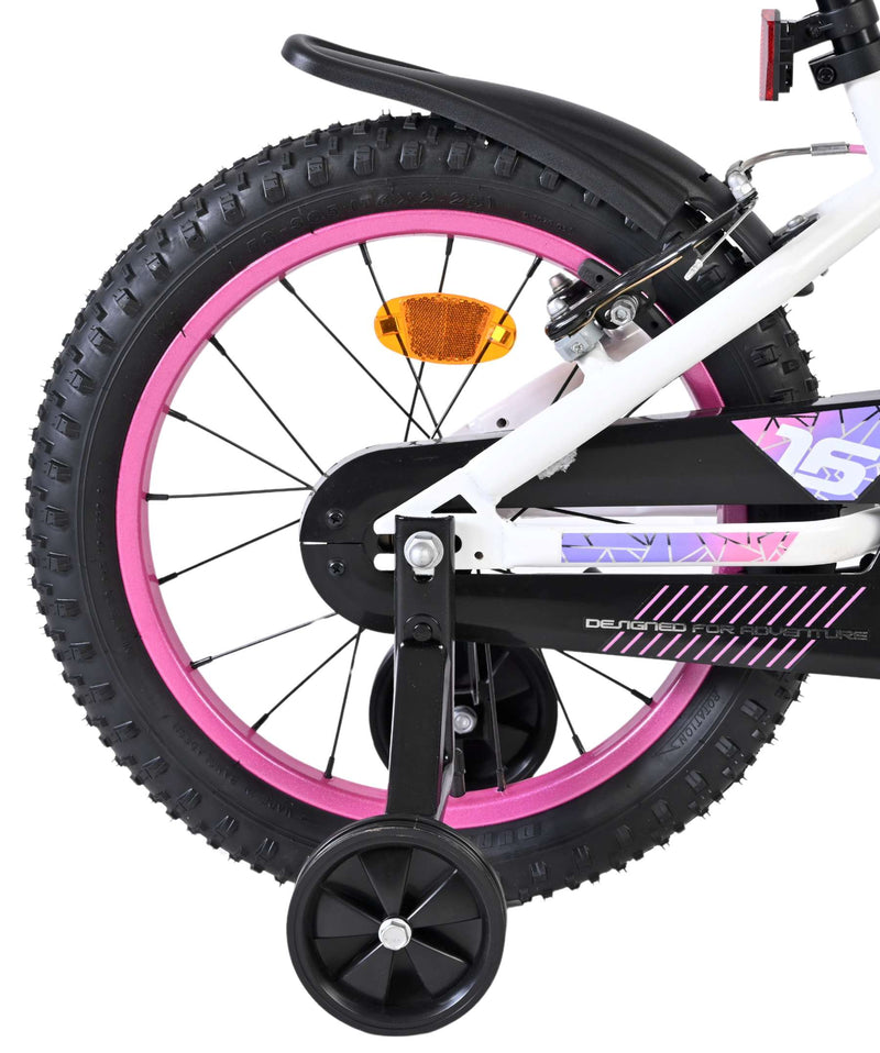 Load image into Gallery viewer, Volare lily kinderfiets - meisjes - 16 inch - wit roze paars - twee handremmen