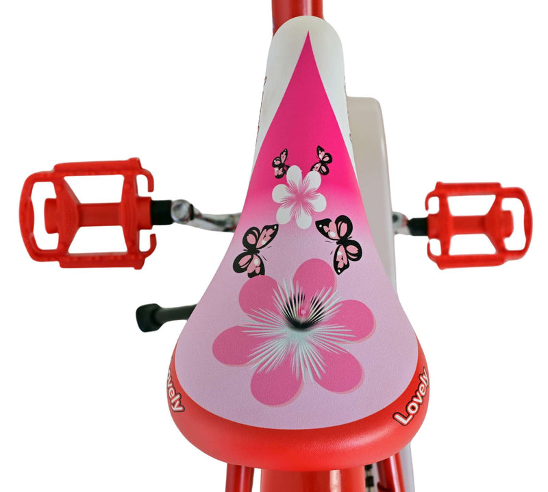Afbeelding laden in galerijviewer, Volare lovely kinderfiets - meisjes - 18 inch - rood wit