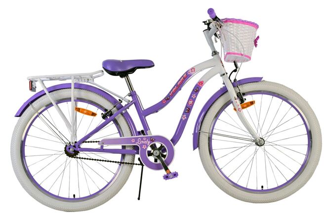 Load image into Gallery viewer, Volare lovely kinderfiets - meisjes - 24 inch - paars - twee handremmen