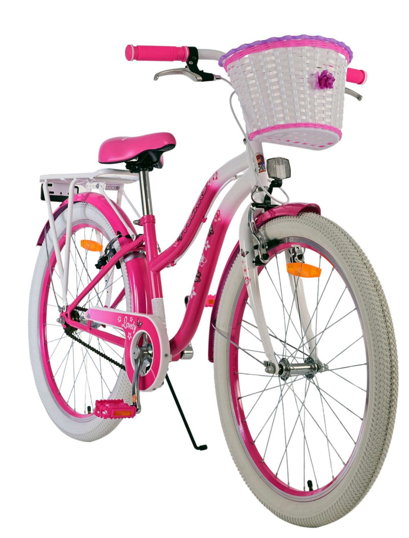 Afbeelding laden in galerijviewer, Volare lovely kinderfiets - meisjes - 24 inch - roze - twee handremmen