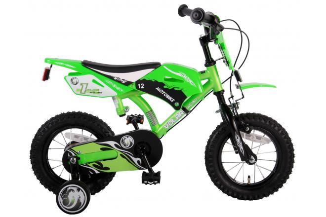 Load image into Gallery viewer, Volare Motorbike Kinderfiets Jongens 12 inch Groen Twee handremmen