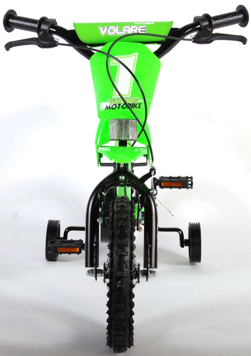 Load image into Gallery viewer, Volare Motorbike Kinderfiets Jongens 12 inch Groen Twee handremmen