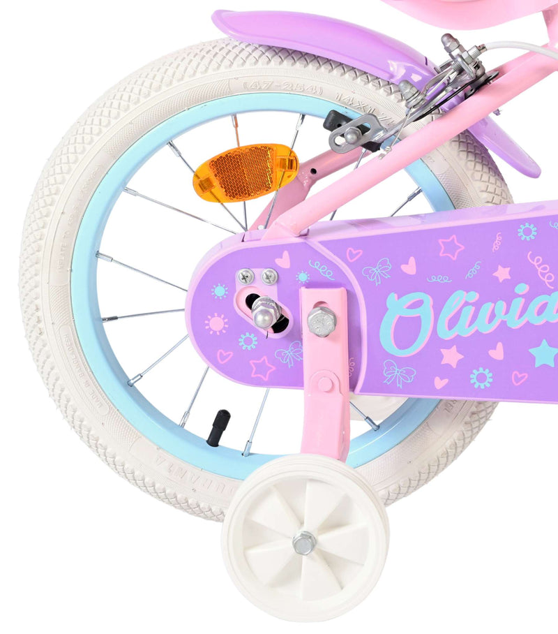 Afbeelding laden in galerijviewer, Volare olivia kinderfiets - meisjes - 14 inch - roze - twee handremmen