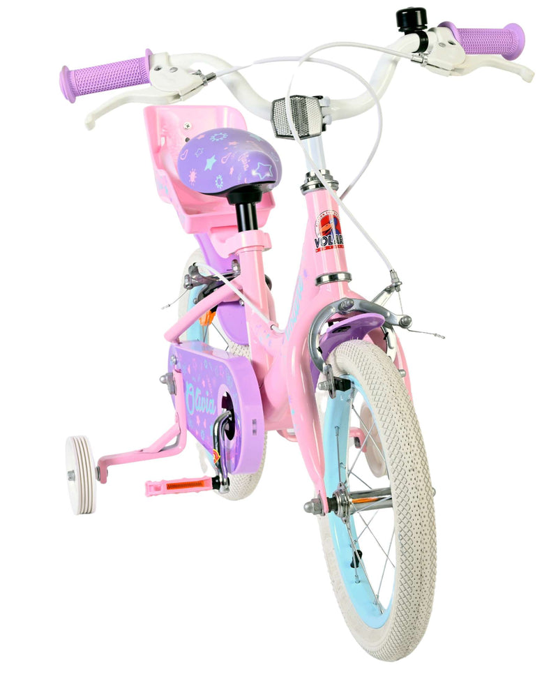 Afbeelding laden in galerijviewer, Volare olivia kinderfiets - meisjes - 14 inch - roze - twee handremmen