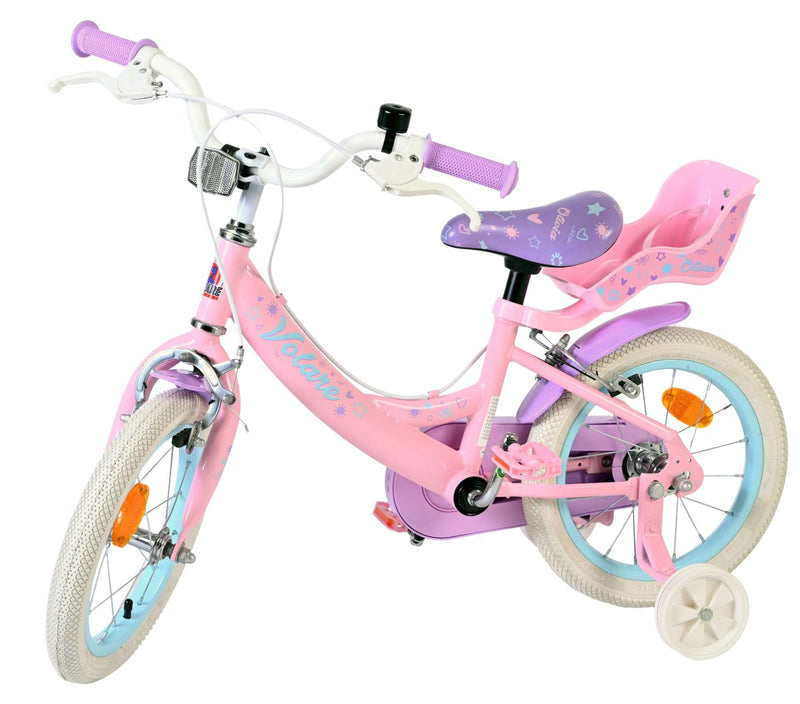 Afbeelding laden in galerijviewer, Volare olivia kinderfiets - meisjes - 14 inch - roze - twee handremmen