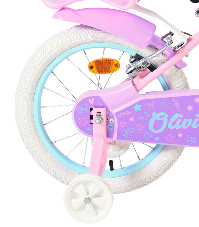 Afbeelding laden in galerijviewer, Volare olivia kinderfiets - meisjes - 16 inch - roze - twee handremmen