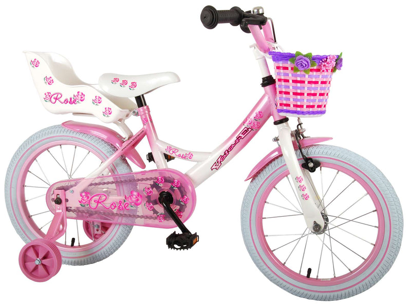Load image into Gallery viewer, Volare Rose Kinderfiets - Meisjes - 16 inch - Roze Wit - 95% afgemonteerd