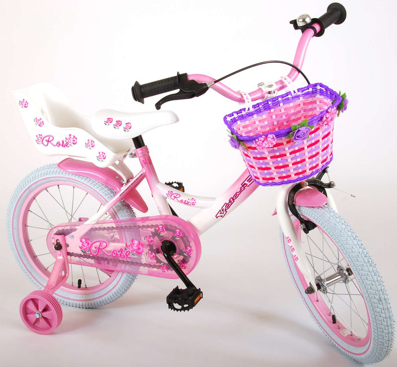 Load image into Gallery viewer, Volare Rose Kinderfiets - Meisjes - 16 inch - Roze Wit - 95% afgemonteerd