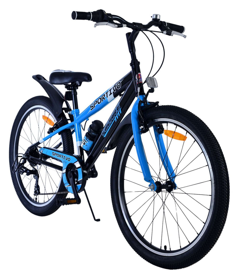 Load image into Gallery viewer, Volare sportivo kinderfiets - jongens - 24 inch - 7 speed - zwart blauw