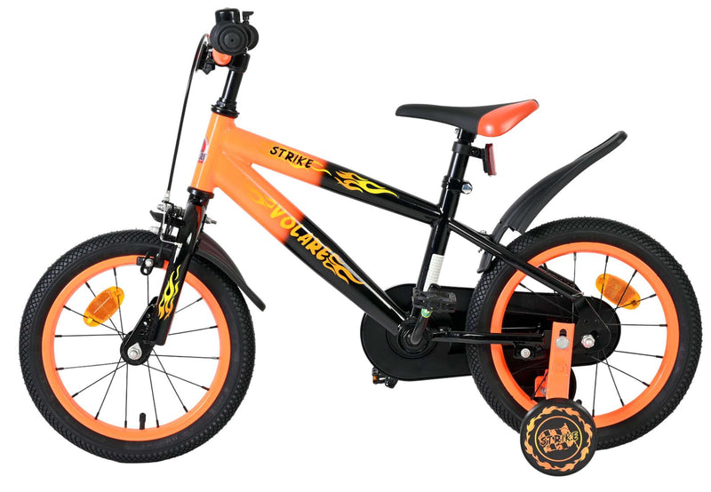 Afbeelding laden in galerijviewer, Volare strike kinderfiets - jongens - 14 inch - zwart oranje