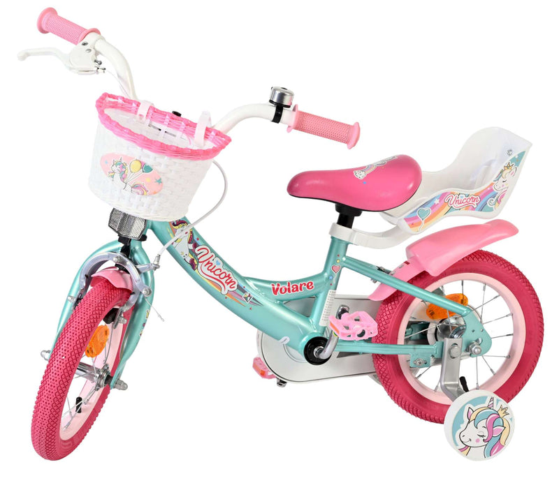 Load image into Gallery viewer, Volare unicorn kinderfiets - meisjes - 12 inch - groen