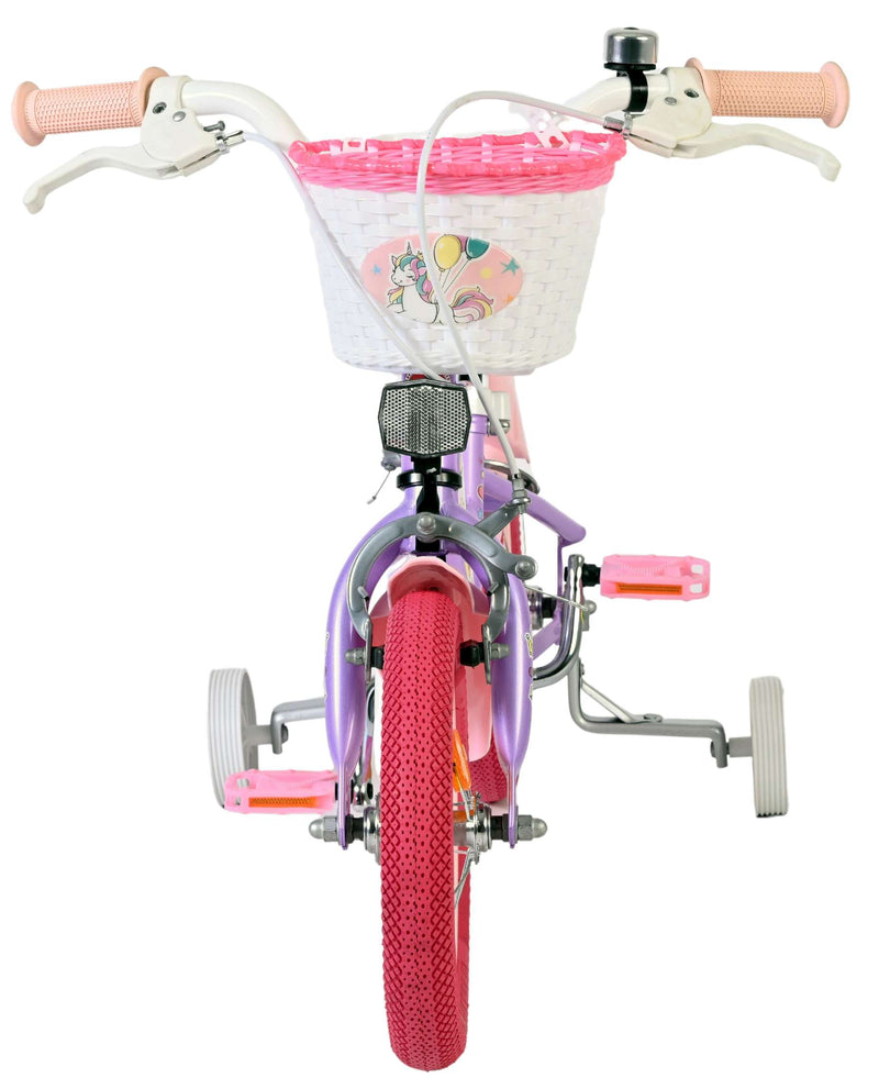 Load image into Gallery viewer, Volare unicorn kinderfiets - meisjes - 12 inch - paars - twee handremmen