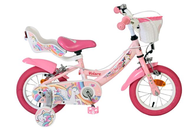 Load image into Gallery viewer, Volare unicorn kinderfiets - meisjes - 12 inch - roze - twee handremmen