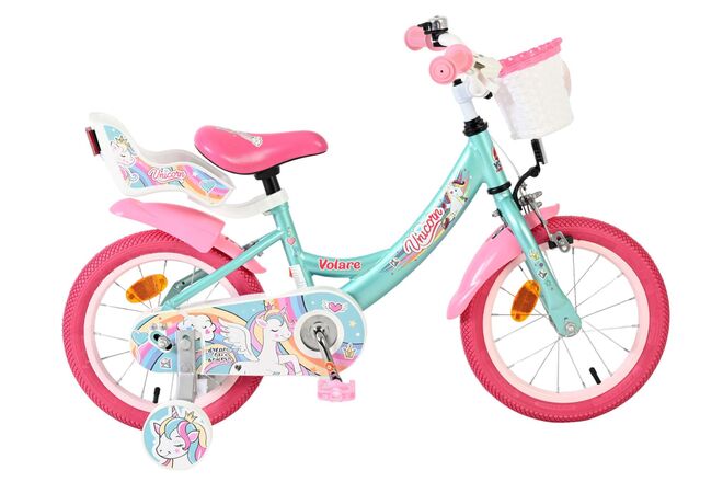 Load image into Gallery viewer, Volare unicorn kinderfiets - meisjes - 14 inch - groen